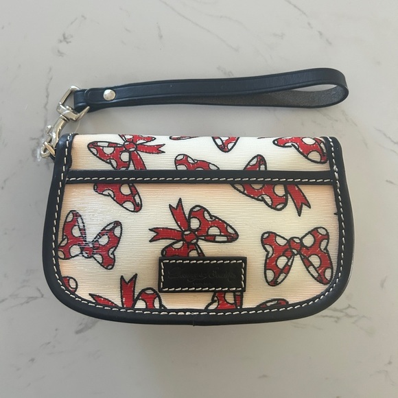 Dooney & Bourke Minnie Bow Wristlet – Polka Dot Red Bows, Coated Canvas- EUC - Picture 6 of 13